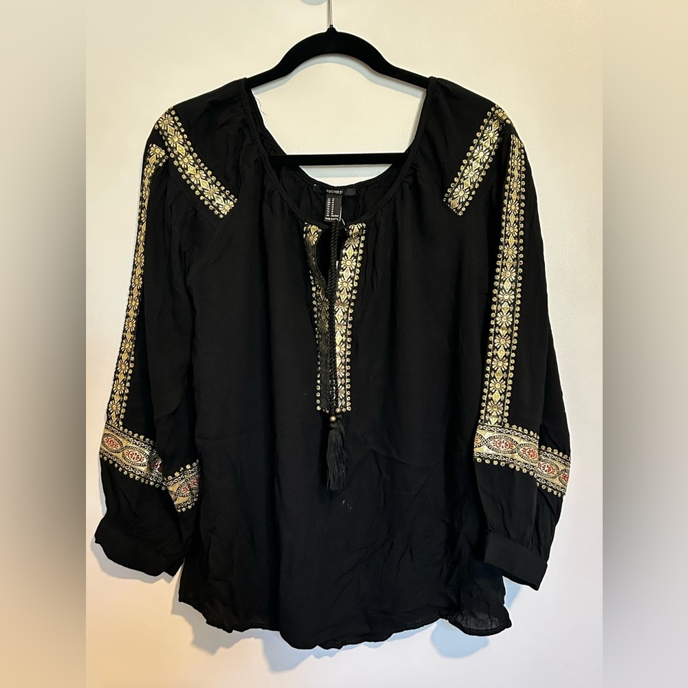 Vintage Forever 21 Boho Peasant Top. Sz M. NEW WITH TAGS!